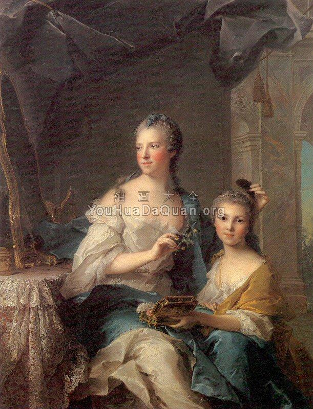 Madame Marsollier and Her Daughter - 让·马克·纳迪尔